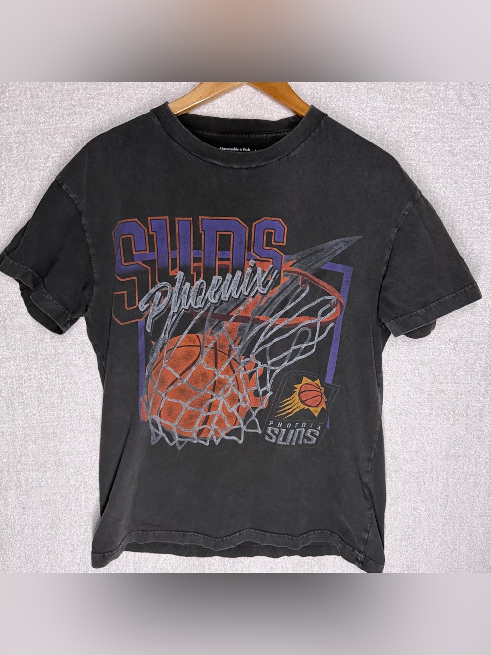 Abercrombie & Fitch Phoenix Suns Men's Graphic T-Shirt Large Black NBA Tee
